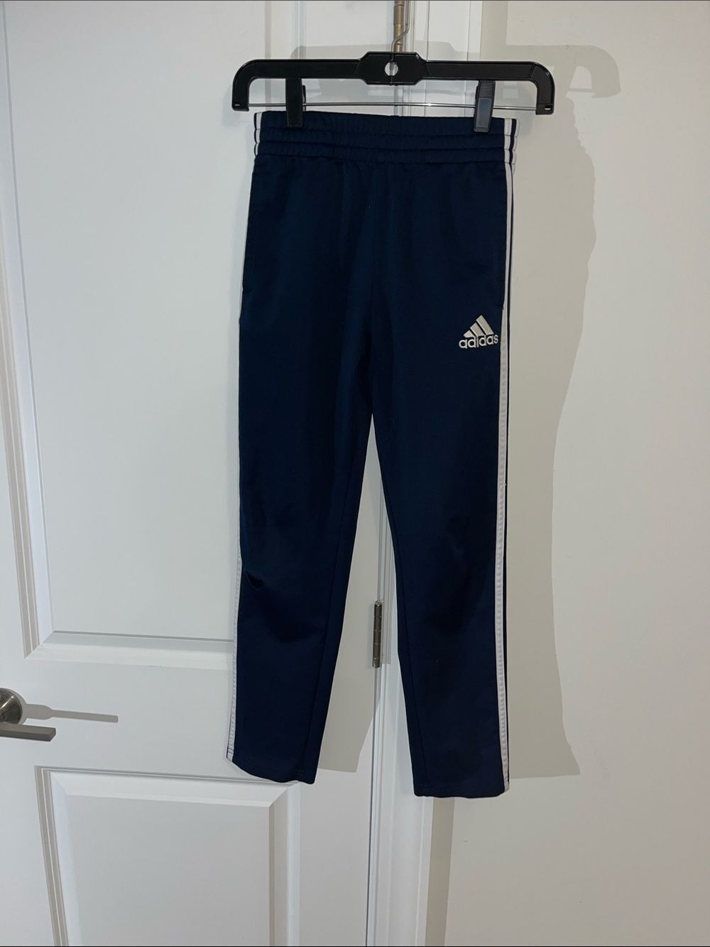 Boys Worn Blue jogger Soccer warm up jog track pants youth medium tapered leg